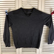 J. Crew Mens Pullover Slim Large V-Neck 100% Merino Sweater Re-Imagined - £9.64 GBP