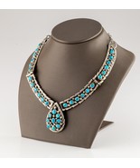 Silver Turquoise Collar Necklace 49.3 grams Gorgeous - $13,516.74 MXN