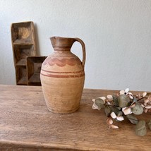 Antique Turkish Terracotta Vase - Vintage Pottery Clay Pot - £81.83 GBP