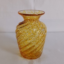 Vintage Studio Art Glass Signed Andreani Dated 2000 Spatter Swirl Mini Vase 3.5&quot; - £27.91 GBP