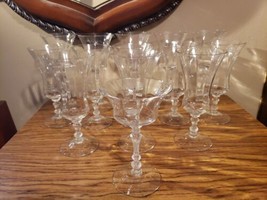 14pc Cambridge Gadroon  Clear Glass Champagne Goblets - £66.60 GBP