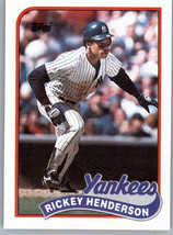 1989 Topps 380 Rickey Henderson  New York Yankees - £15.62 GBP