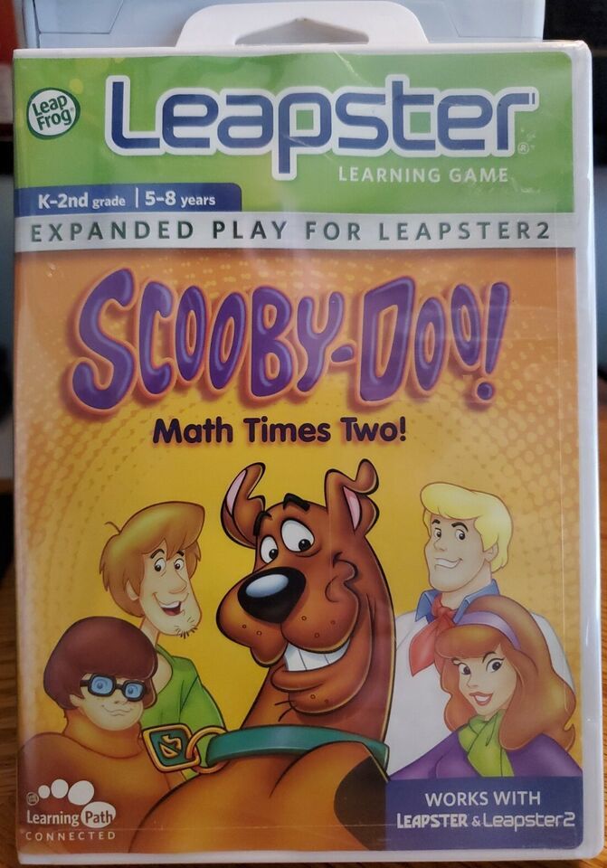 Leapster 1 2 SCOOBY-DOO! Math Times Two Learning Game Leap Frog 5-8 Year... - $2.96