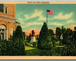 Franciscan Monastery Garden Vista Washington DC UNP Linen Postcard H14 - $2.92