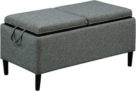 Light Charcoal Gray Fabric Convenience Concepts Designs4Comfort Magnolia Storage - £99.86 GBP