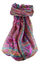 Mulberry Silk Traditional Long Scarf Madh Pink by Pashmina &amp; Silk - £19.12 GBP