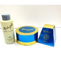 3 Vintage Tussy Midnight Bath, Body Powder &amp; Sachet–NOS Unused 1950s Set... - $858.55 MXN