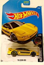 Hot Wheels 2017 Nightburnerz &#39;90 Acura NSX 94/365, Yellow - £10.52 GBP