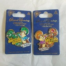 Disney Parks Pin Shanghai Resort Grand Opening Chip and Dale pin set New - £35.59 GBP