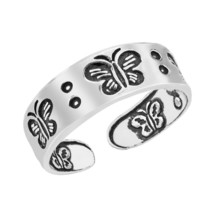 Sweet Symphony of Butterflies .925 Sterling Silver Toe or Pinky Ring - £10.68 GBP