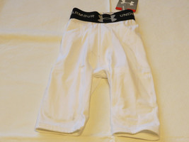 Under Armour Heatgear Youth S shorts white 5 pocket girdle football *spots* NOS - £9.71 GBP