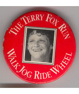 TERRY FOX RUN WALK JOG RIDE WHEEL VINTAGE 1980&#39;s BUTTON CANADIAN HERO - $280.35 MXN