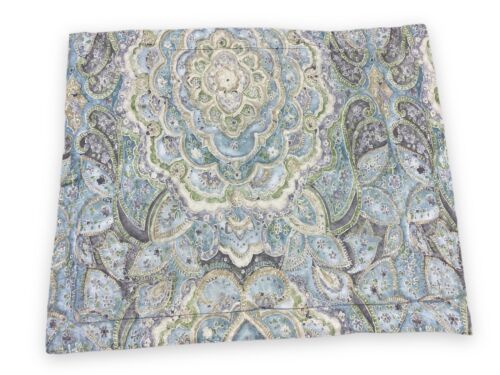 Pottery Barn Blue Green Mandala Medallion Patterned Standard Pillow Sham Cover - $18.32