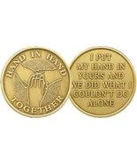 Recovery Affirmation Love Pocket Coins Medallion Medalls (Hand in Hand T... - £2.36 GBP