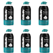 Pack of 6 New Gillette Foamy Shave Foam Sensitive 11 Ounce - £25.40 GBP