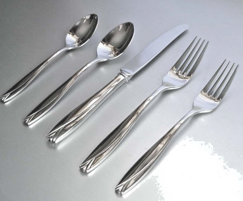 Waterford Lisette 5 Piece Place Setting 18/10 Stainless Flatware Glossy New - $35.90