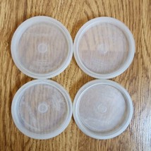 Tupperware Tumbler Snack Seal Sheer Replacement Lids Only 2.5&quot; #295 Lot Of 4 - £6.13 GBP