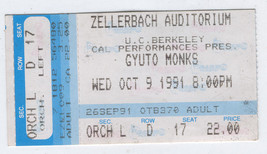 GYUTO MONKS TIBET CHANTING 1991 Ticket Stub BERKELEY UC ZELLERBACH AUD - £7.76 GBP