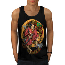 Samurai Sword Dragon Art Tee  Men Tank Top - $12.99