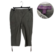 Gloria Vanderbilt Women&#39;s Pants Olive Green Crop Pants Sz 6 - $14.84