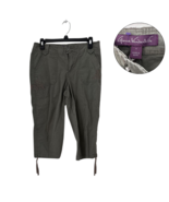 Gloria Vanderbilt Women&#39;s Pants Olive Green Crop Pants Sz 6 - $14.84