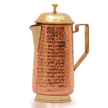 Copper water jug dispenser Hammered 1500 ml with Leak Proof Lid - $101.29