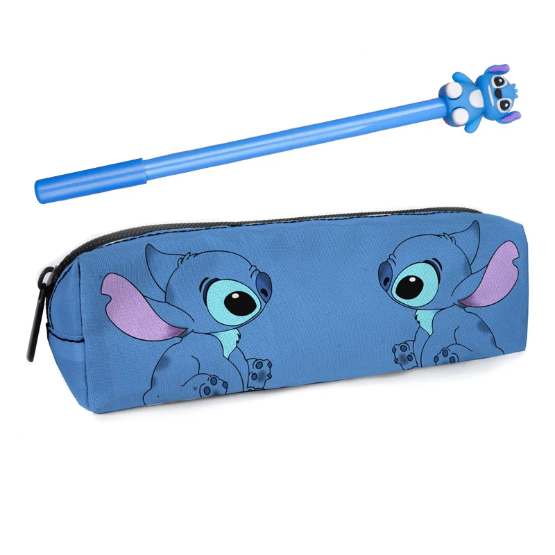Disney Anime Lilo Stitch Pencil Case pen set Kawaii Stitch Print Pen Bag -2 - $80.21 MXN