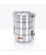 Stainless Steel 4 Compartment Lunch Box with Lid and Handle, 11.5CM Dia,... - $30.94