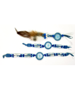 Dreamcatcher Blue Bracelet and Anklet W/Matching Car or Purse Charm 3 Pc... - $11.49
