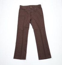 Vtg 90s Levis Mens 38x32 Faded Knit Wide Leg Bell Bottoms Chino Pants Brown USA - £70.07 GBP