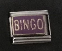 Bingo Italian Charm Enamel Link K23 Style P - £11.79 GBP