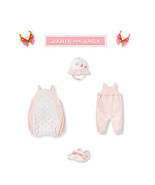 Janie and Jack baby girl &quot;Signature Layette&quot;romper/hat/shoes  4pc Set Si... - £81.74 GBP