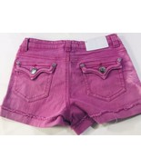 Girls YASO Jean Shorts Pink Purple Tie Dyed Shorty Denim Distressed Sz 14 - £18.13 GBP