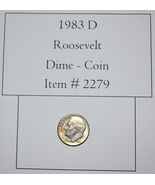 1983 D Roosevelt Dime, # 2279, Roosevelt Dime, dimes, vintage coins - $13.55