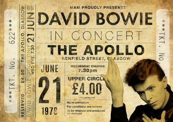 Concert Ticket Stub  STICKERS David Bowie  Pink Floyd Queen Beatles Smit... - $2.62