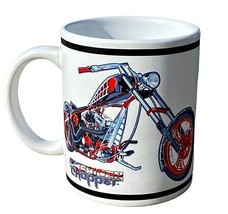 Motorcycle Coffee Mug Orange County Choppers Soft Tail Black Widow Life 2005 EUC - £3.83 GBP
