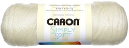 Spinrite Caron Simply Soft Solids Yarn Off White 1 Pack of 1 Skein - $22.86