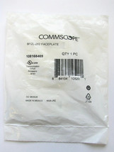 Lot of 25 CommScope M12L-262 2-Port Whhite Faceplate Brand New Free Ship... - $97.02