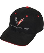 C8 Corvette Structured Contrast Black Cotton Hat - $29.99