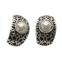 Premier design Convertible pierced or clip earrings1 inch vintage - $14.85