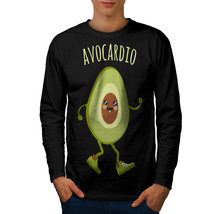 Avocado Cardio Run Tee Funny Men Long Sleeve T-shirt - £11.98 GBP