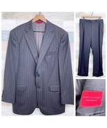 Samuelsohn Performance Loro Piana Extreme Suit Gray Striped Mens 42 Jack... - $346.49