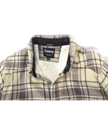 Billabong Fur Lined Flannel Jacket Shacket Size Medium Straight Fit Snap... - $60.91 CAD