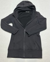 Athleta Hoodie Women’s Medium Black Cya Stronger Fleece Full Zip Fitted ... - $351.18 MXN