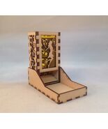 Fairy Dice Tower and Tray Yellow Acrylic Window COMPACT DESIGN Laser Cut... - $29.69