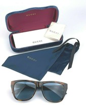 Brand New Gucci GG0926S 002 Rectang Havana Blue Authentic Sunglasses 57-16 Japan - £129.32 GBP