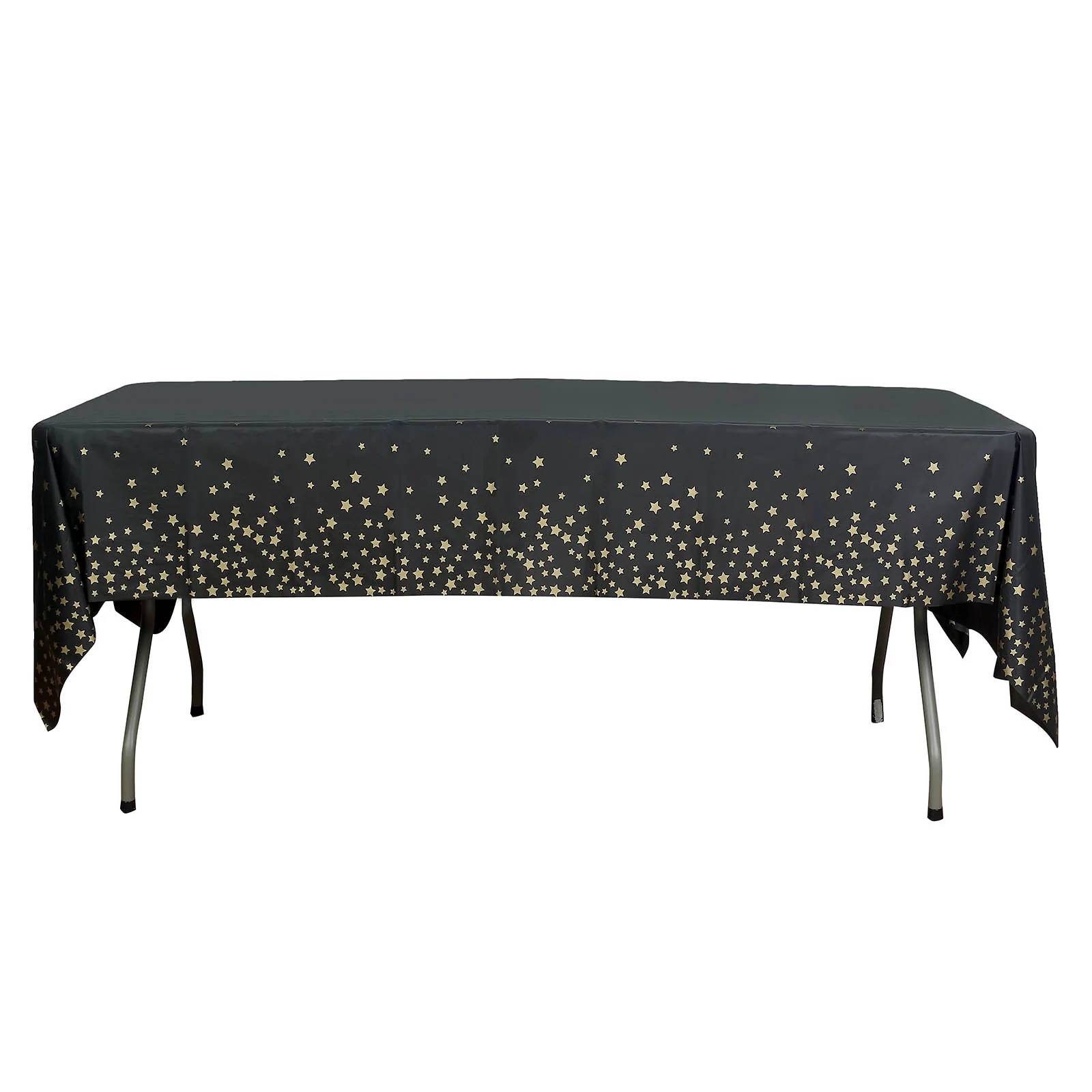TYPE 2 - 54&quot; x 108&quot; Stars Sprinkled Thick Confetti Dots Plastic Tablecloth - £14.82 GBP