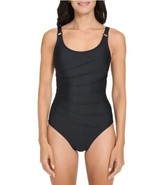 DKNY Womens Swimsuit Black 1-Piece Fully-Lined Adjustable Straps Removab... - $852.76 MXN