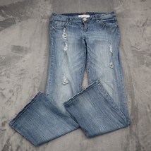 Grace in LA Jeans Pants Womens 13 Blue Mid Rise Distressed Straight Leg Bottoms - £23.63 GBP