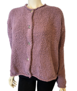 J.Jill Purple Boucle Button Front Long Sleeve Cardigan Size Small - $19.53 CAD
